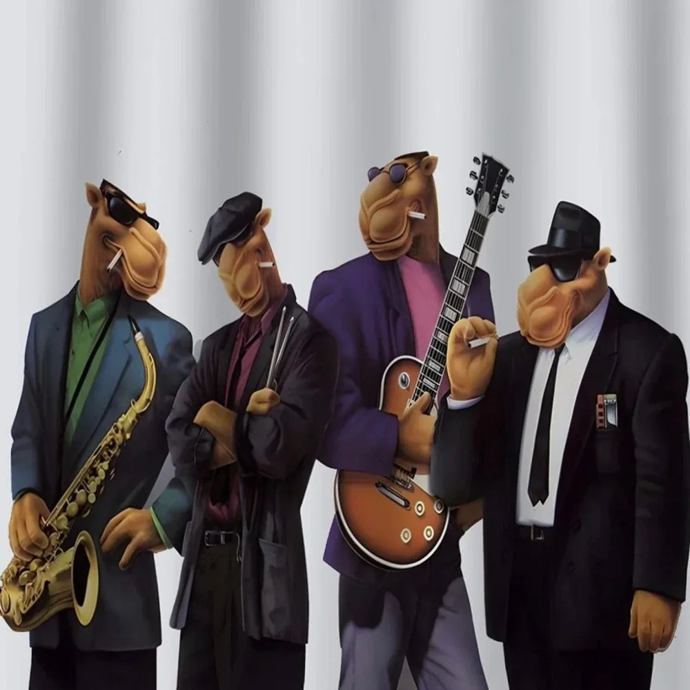 Vintage 1991 Joe Camel Hard Rock Band Shower Curtain Smooth Character RJRTC 90s